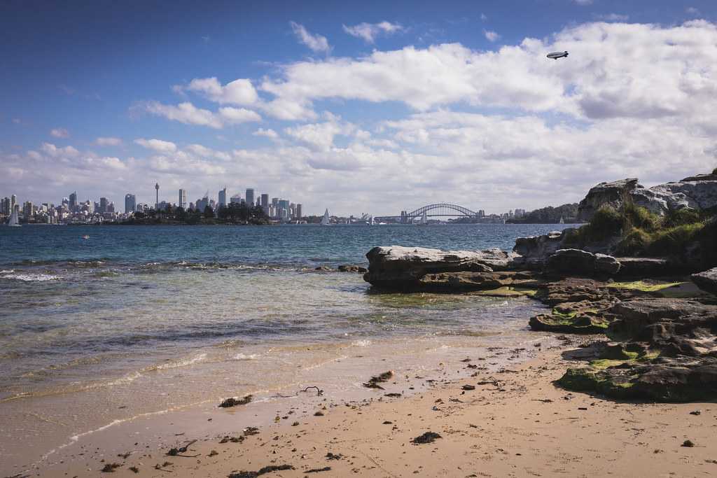 City landscape from Sydney's Milk Beach